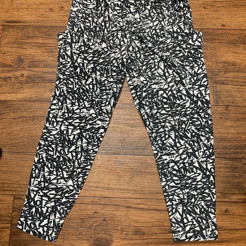 Zumba Fitness Black and White Graphic Joggers